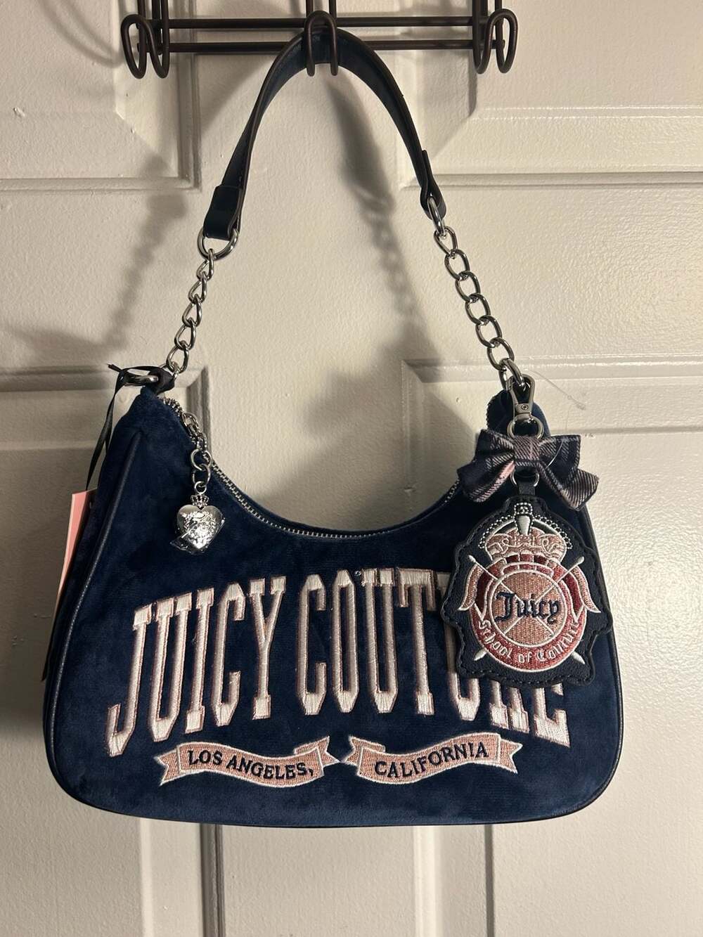 Juicy Couture Couture University Shoulder Bag in Navy Regal Blue